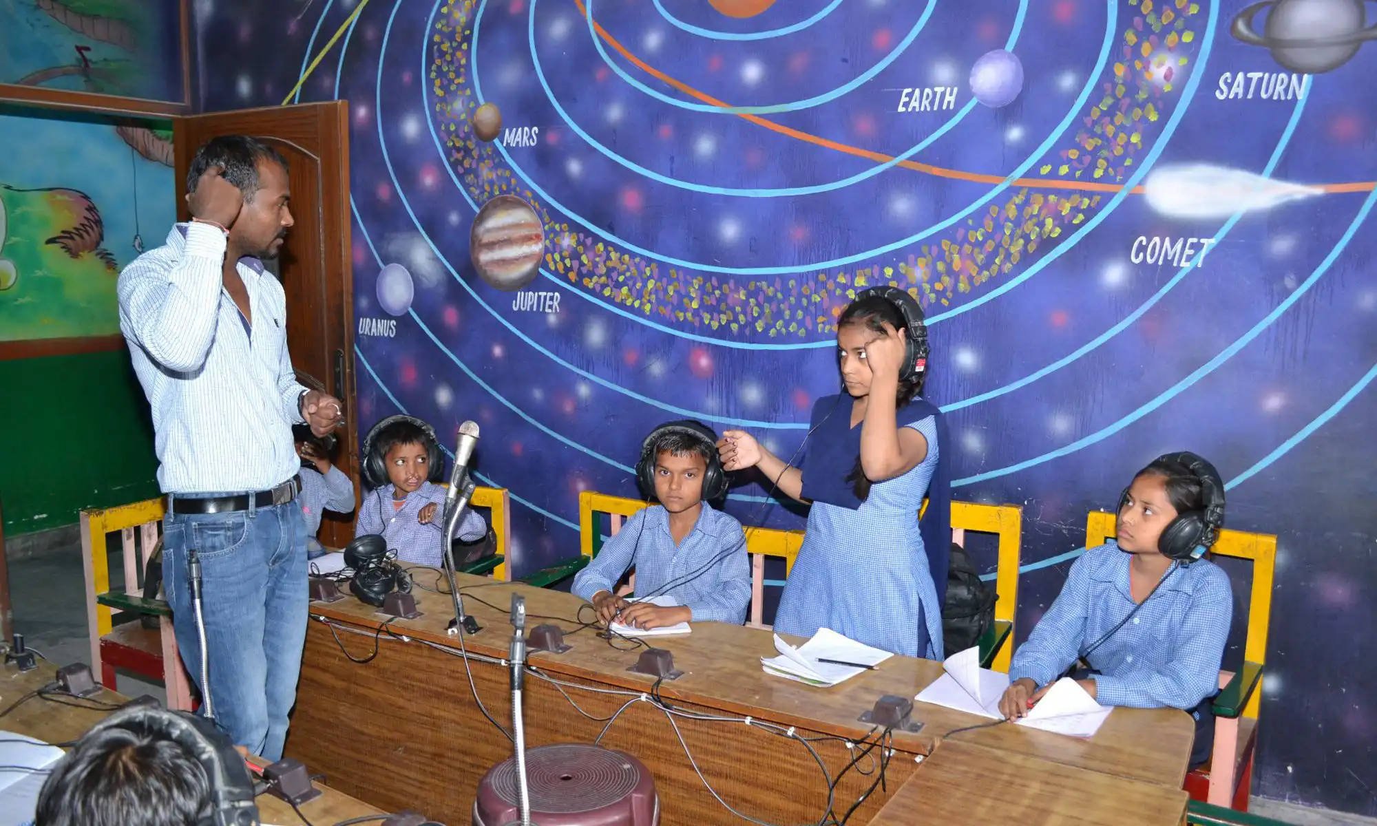 Deaf and Dumb Children at Class in Sambal Special School